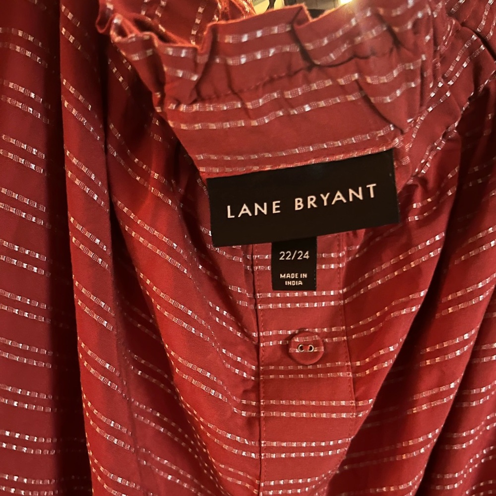 Lane Bryant Smocked Waist Blouse Sz 22/24 - Picture 5 of 11